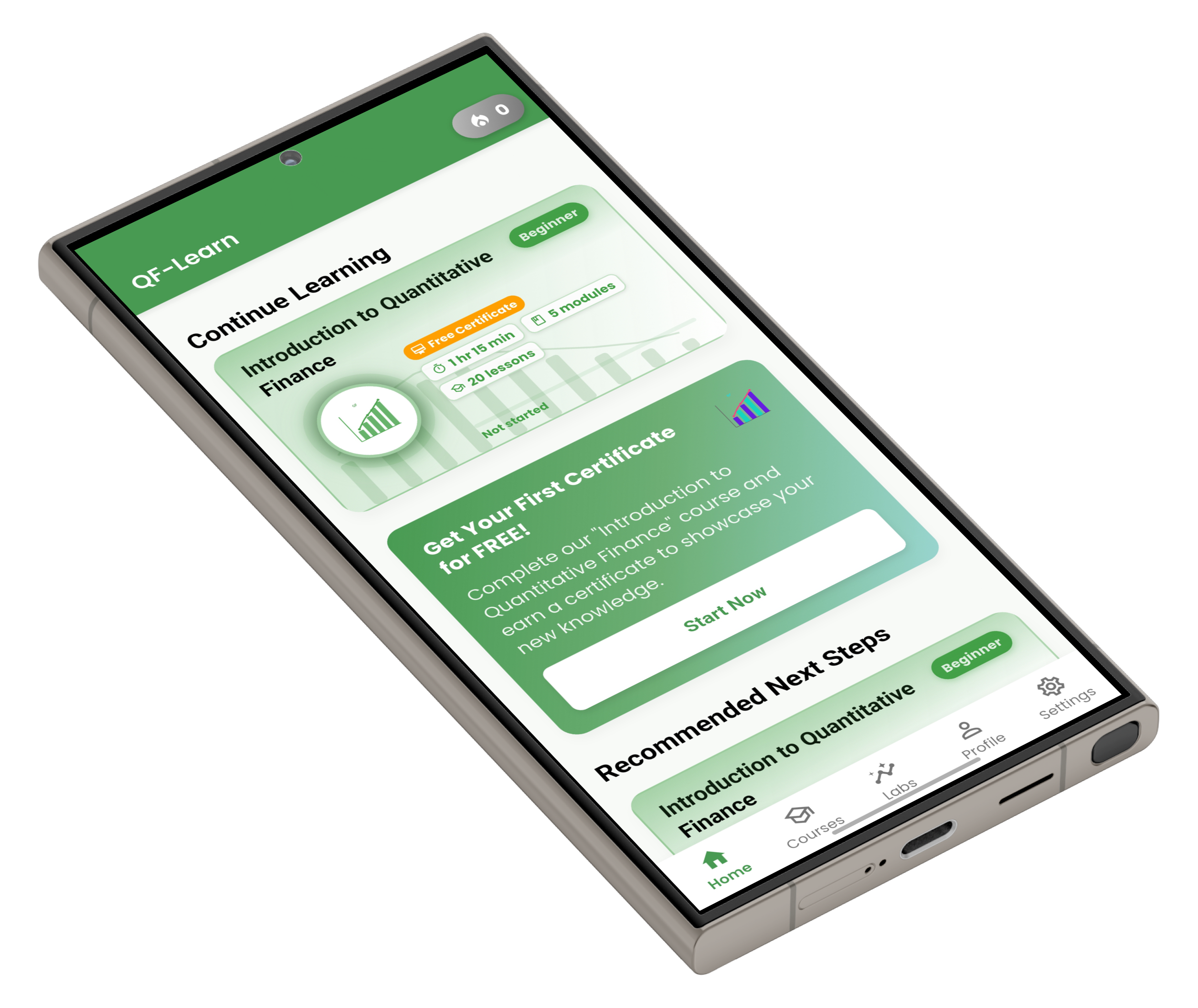 Home dashboard