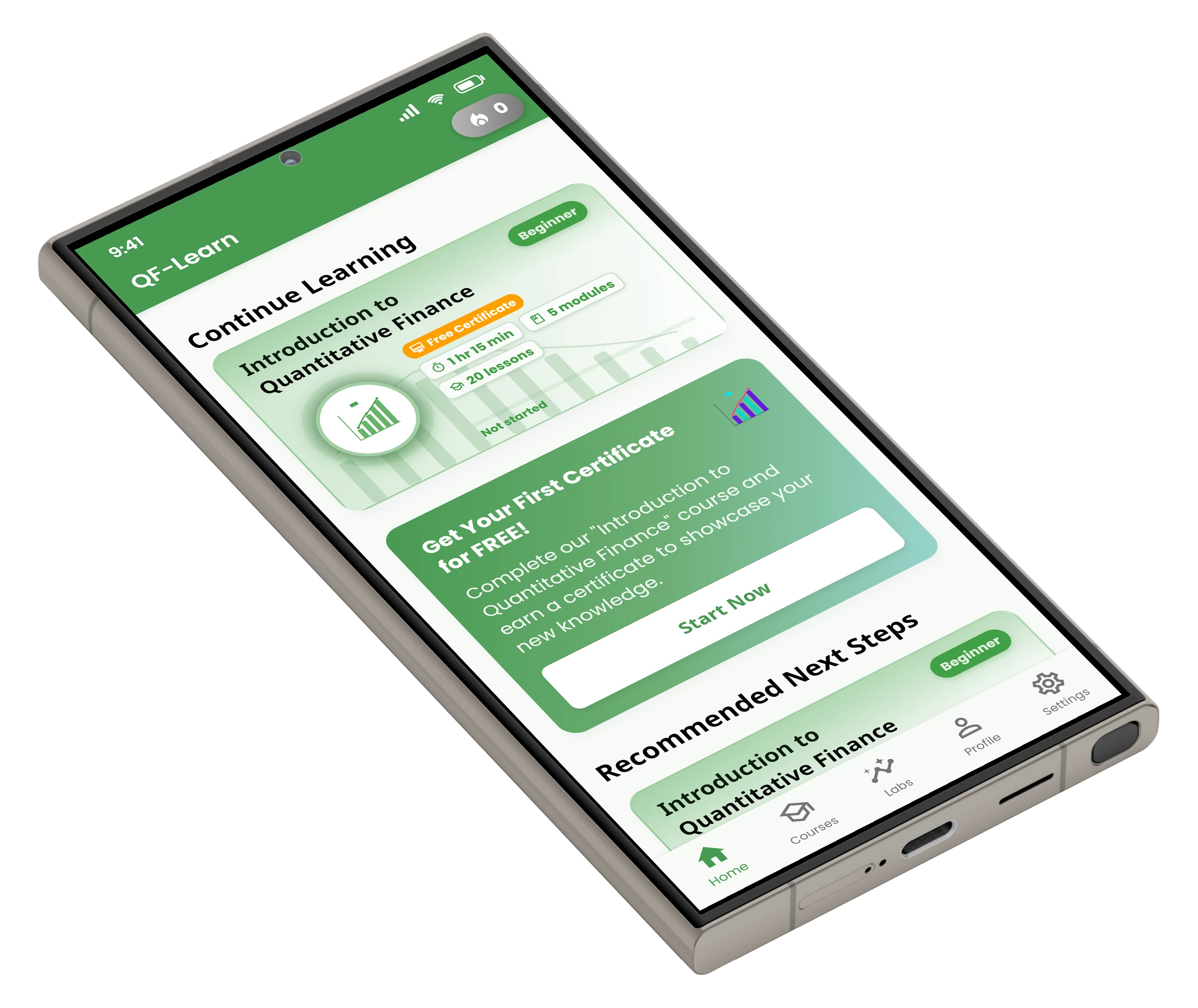 Home dashboard