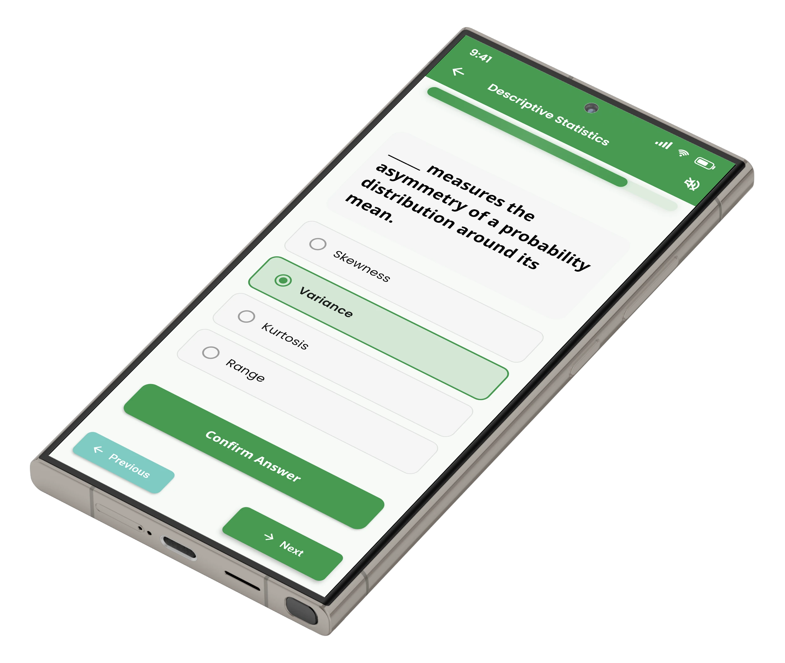 Quiz screen