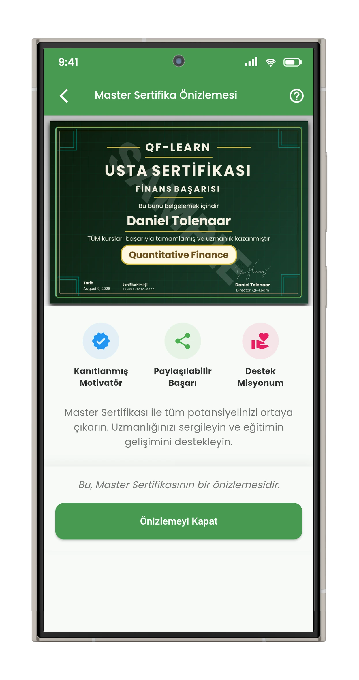 Master Sert.
